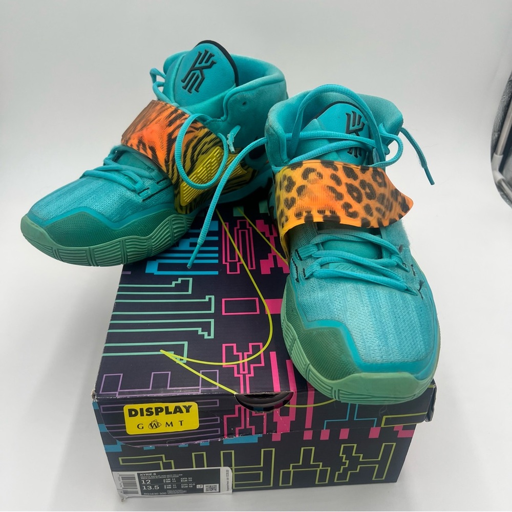 Nike Kyrie 6 Oracle Aqua Safari Print BQ4630-300 Size 12 - With Box